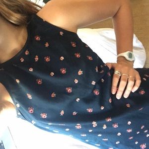 Navy Floral Mini Dress